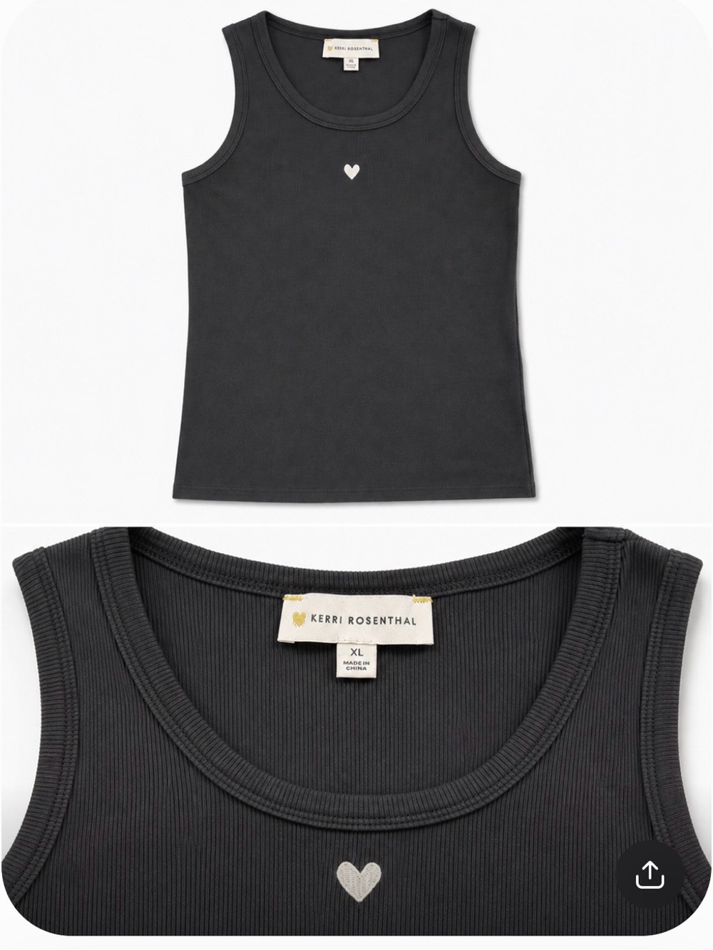 KR Ribbed Tank Top - Black